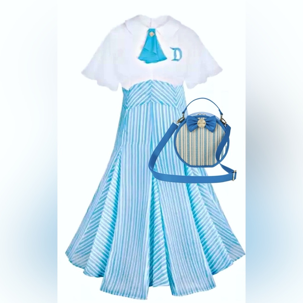 NWT Disneyland Resort-Dapper Blue dress 2X & Dapper Dan purse crossbody